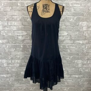 Sisley Black Pleated Front Dress